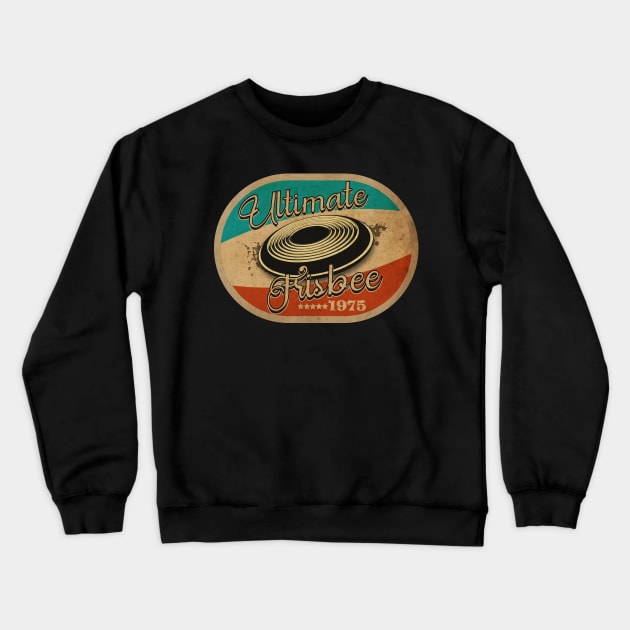 Vintage Ultimate Frisbee 1975 Crewneck Sweatshirt by CTShirts